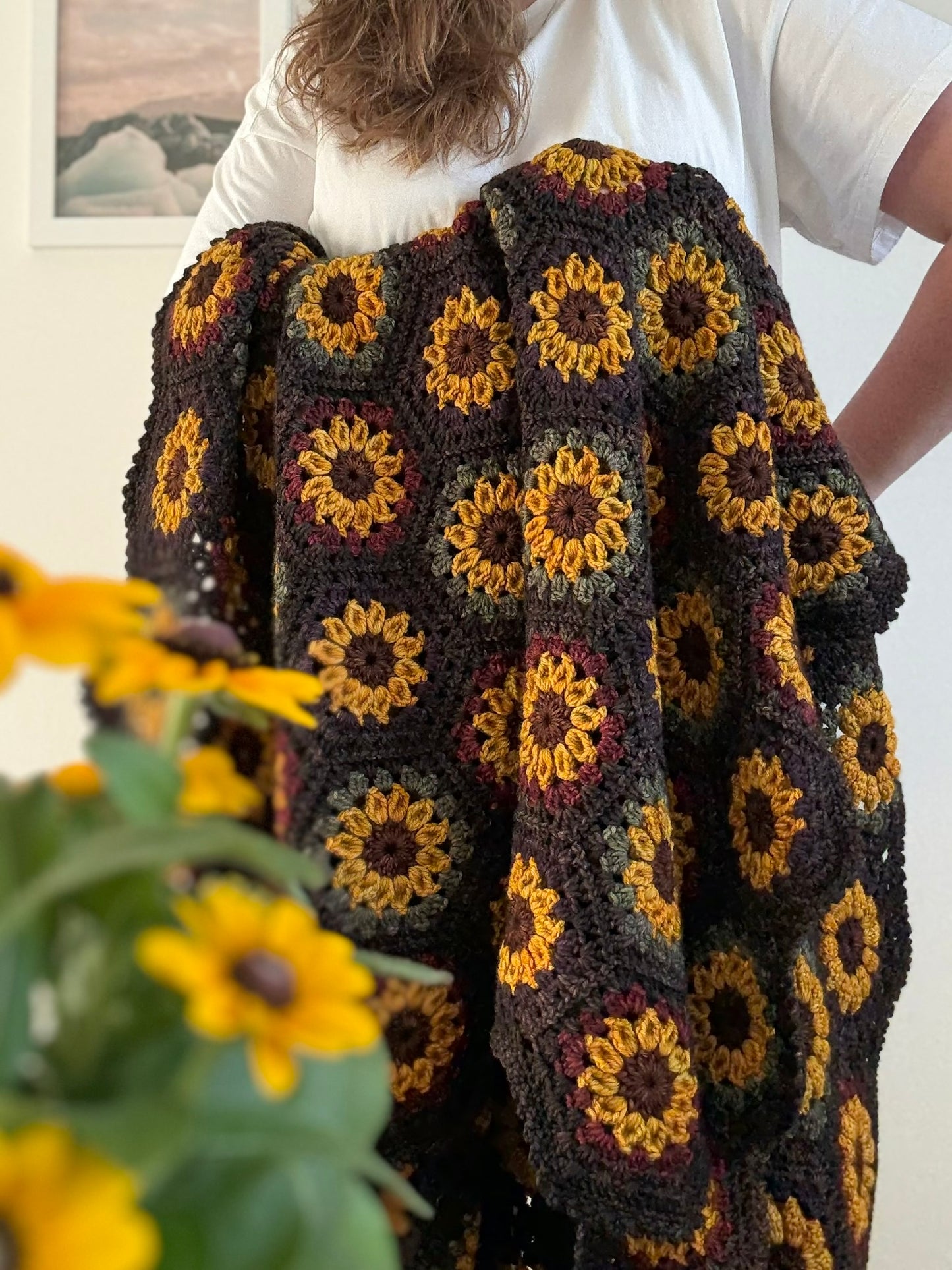 Autumn Sunflower Hexie Blanket Kit - Spices Collection (YARN ONLY) - Crochet