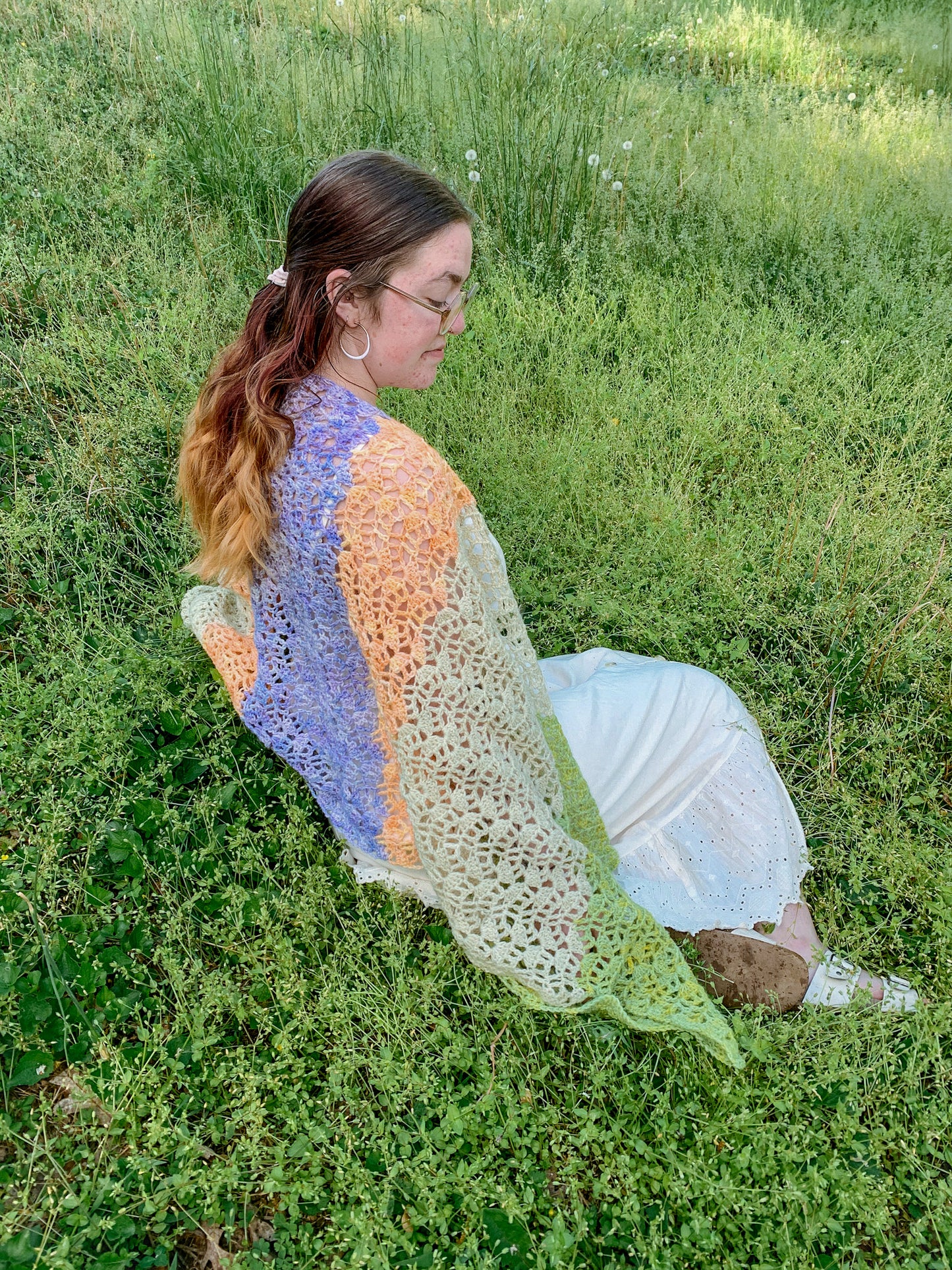 Moonflower (Blanket) Scarf Pattern (Crochet)