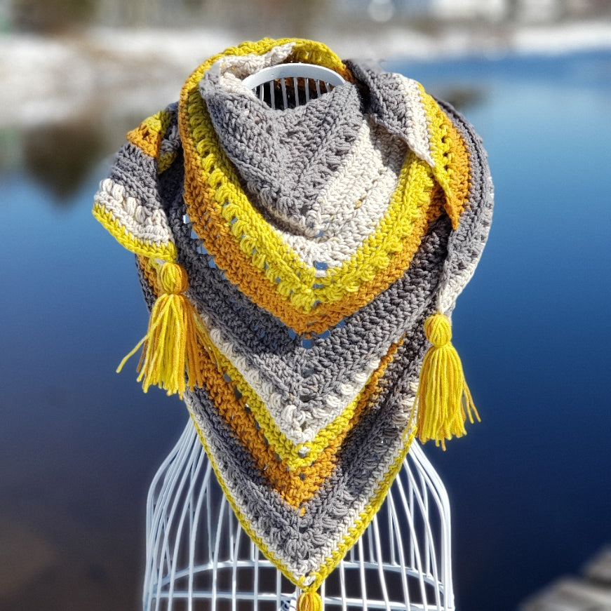 Wind and Tides Triangle Scarf Pattern (Crochet) – The Frosted Stitch