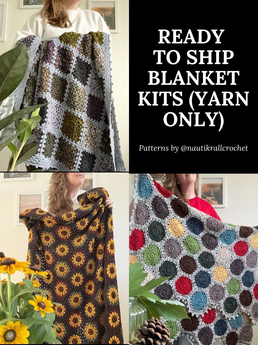 Crochet Blanket Kits (YARN ONLY - Ready to Ship)