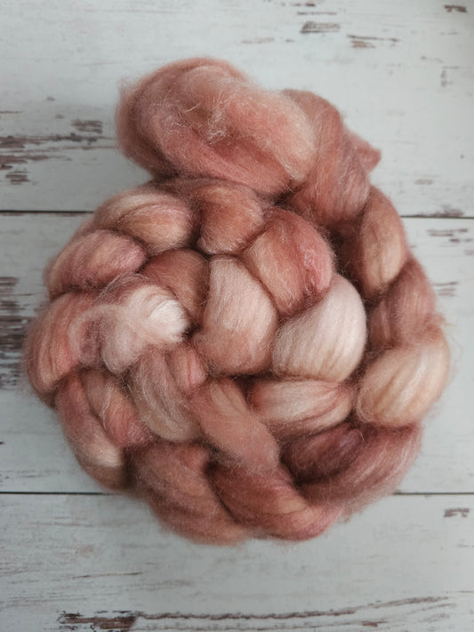 Himalayan Pink Salt on MCS (Spinning Fibre)