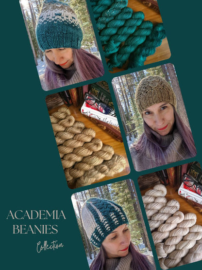 Academia Beanies Kit (Yarn + Patterns)