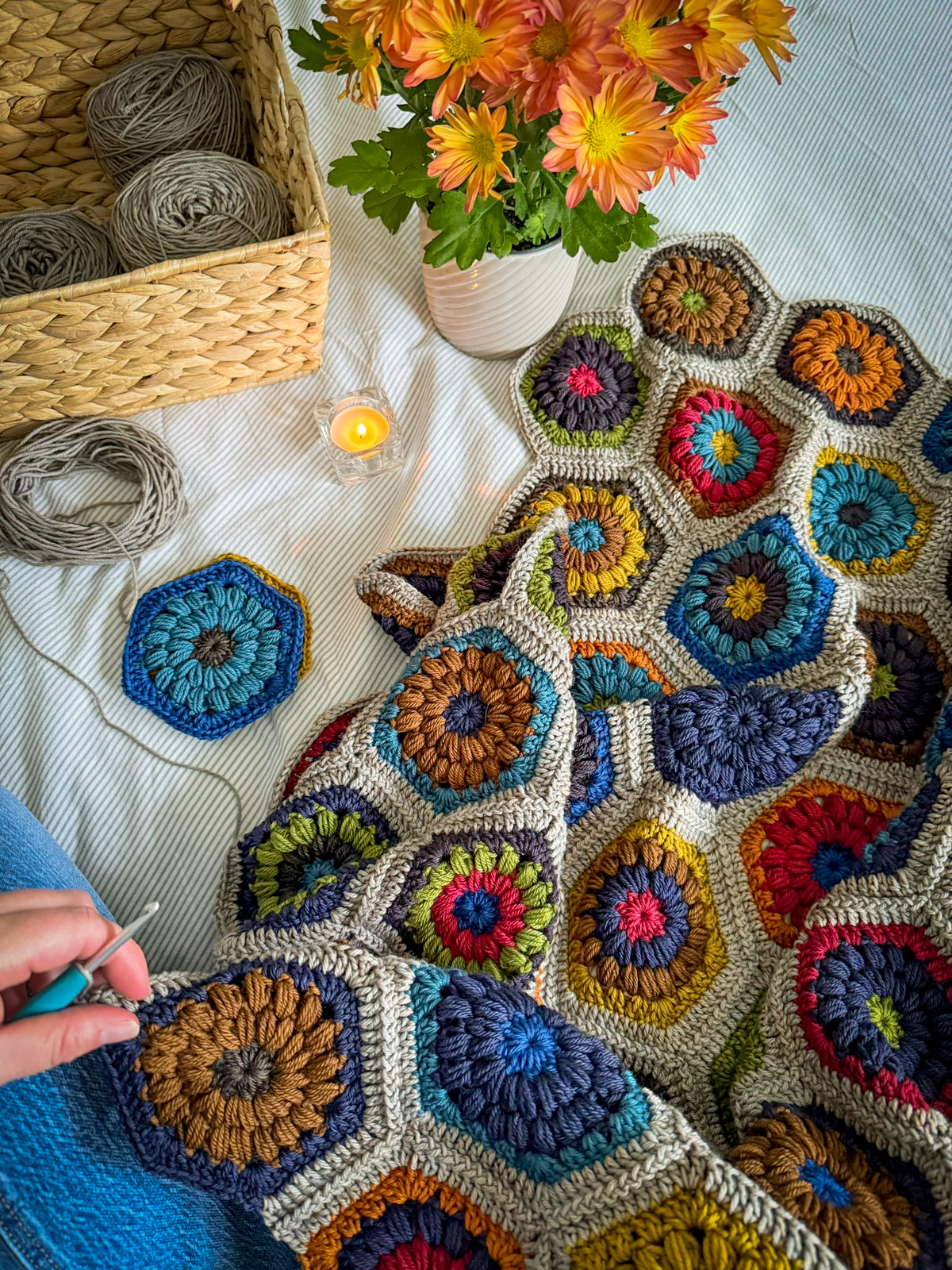 Freya Hexie Blanket Kit (YARN ONLY)