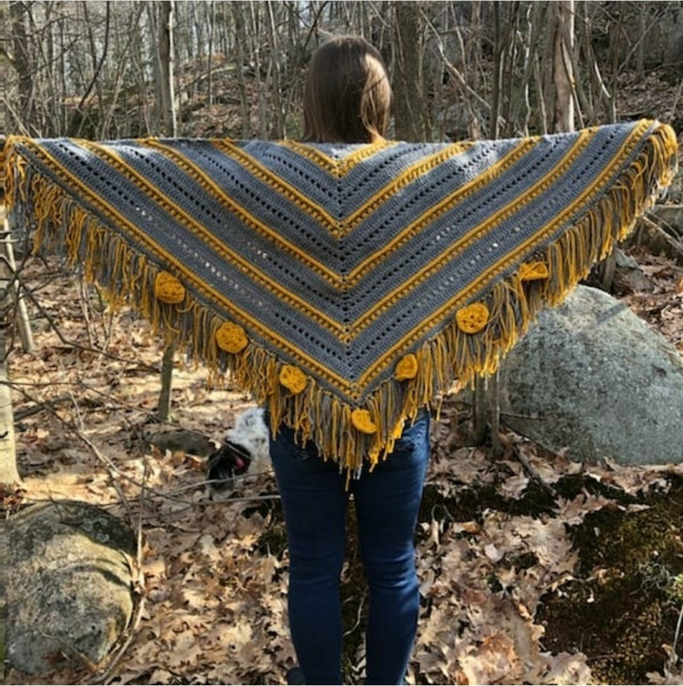 Wind and Tides Triangle Scarf Pattern (Crochet)