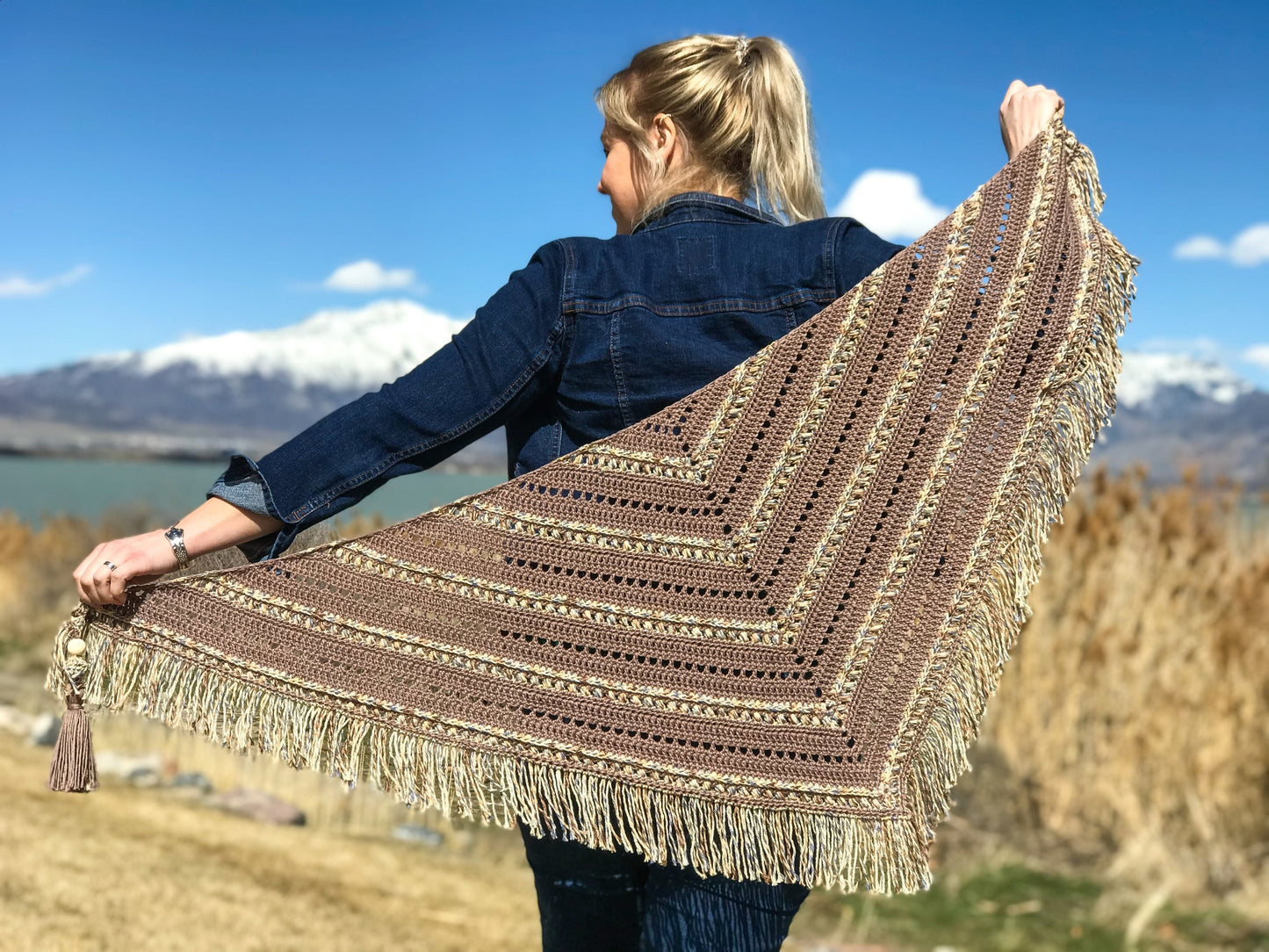 Wind and Tides Triangle Scarf Pattern (Crochet)