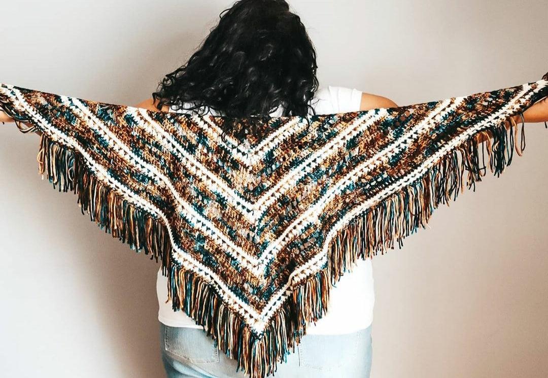 Wind and Tides Triangle Scarf Pattern (Crochet)