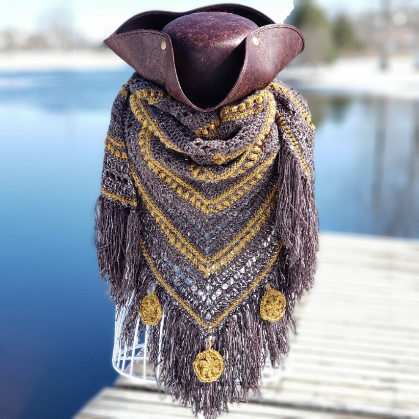 Wind and Tides Triangle Scarf Pattern (Crochet)