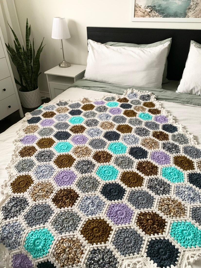 Hygge Burst Hexi Blanket KIT (Yarn Only) - Crochet