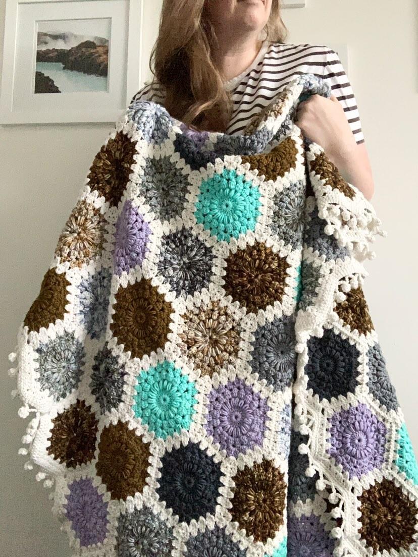 Hygge Burst Hexi Blanket KIT (Yarn Only) - Crochet