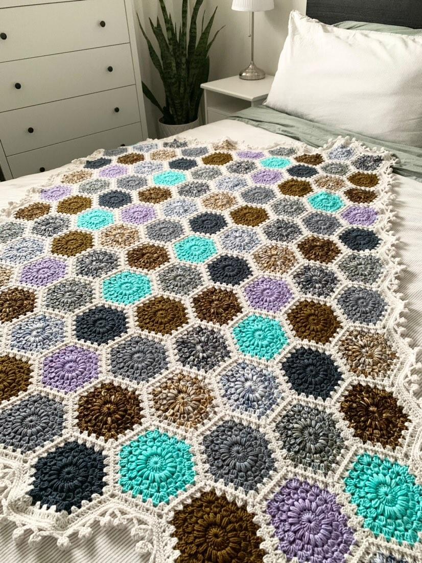 Hygge Burst Hexi Blanket KIT (Yarn Only) - Crochet