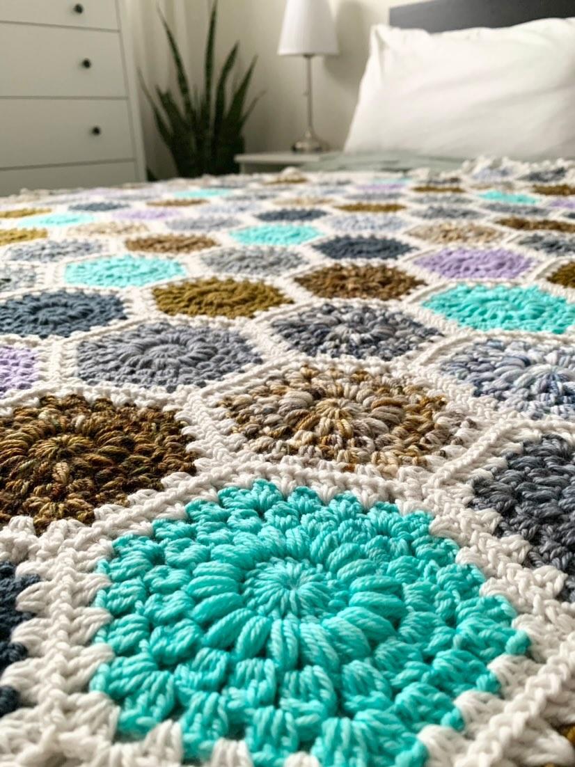 Hygge Burst Hexi Blanket KIT (Yarn Only) - Crochet